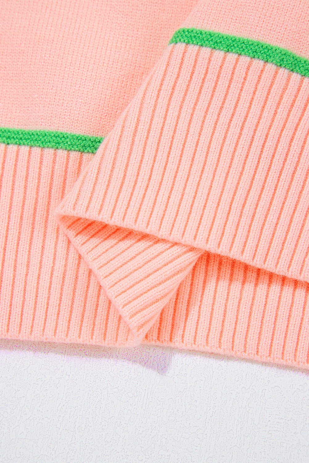 Orchid Petal Striped Half Sleeve Drop Shoulder Sweater