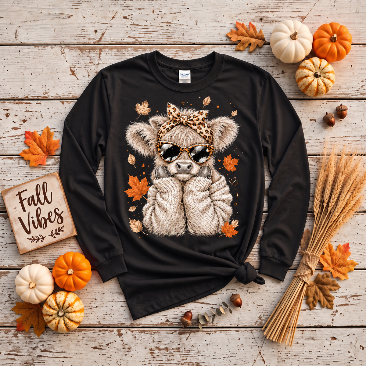 Fall MOO-d: Cozy Cow Graphic Tee