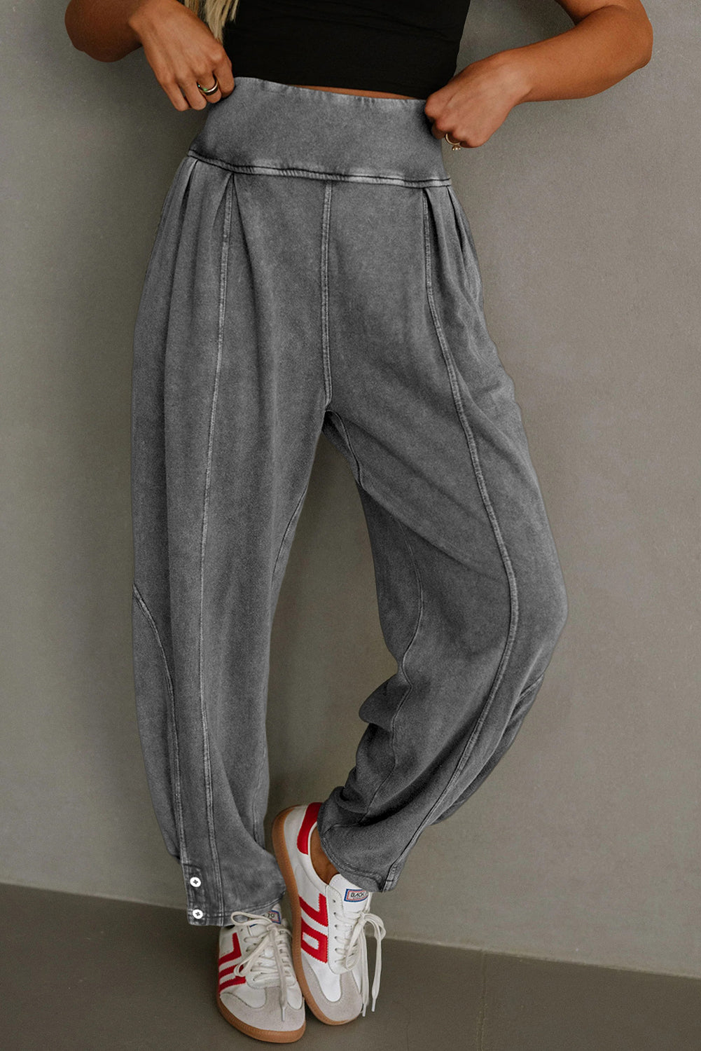 Elmwood Mineral Wash Jogger Style High Waist Pants
