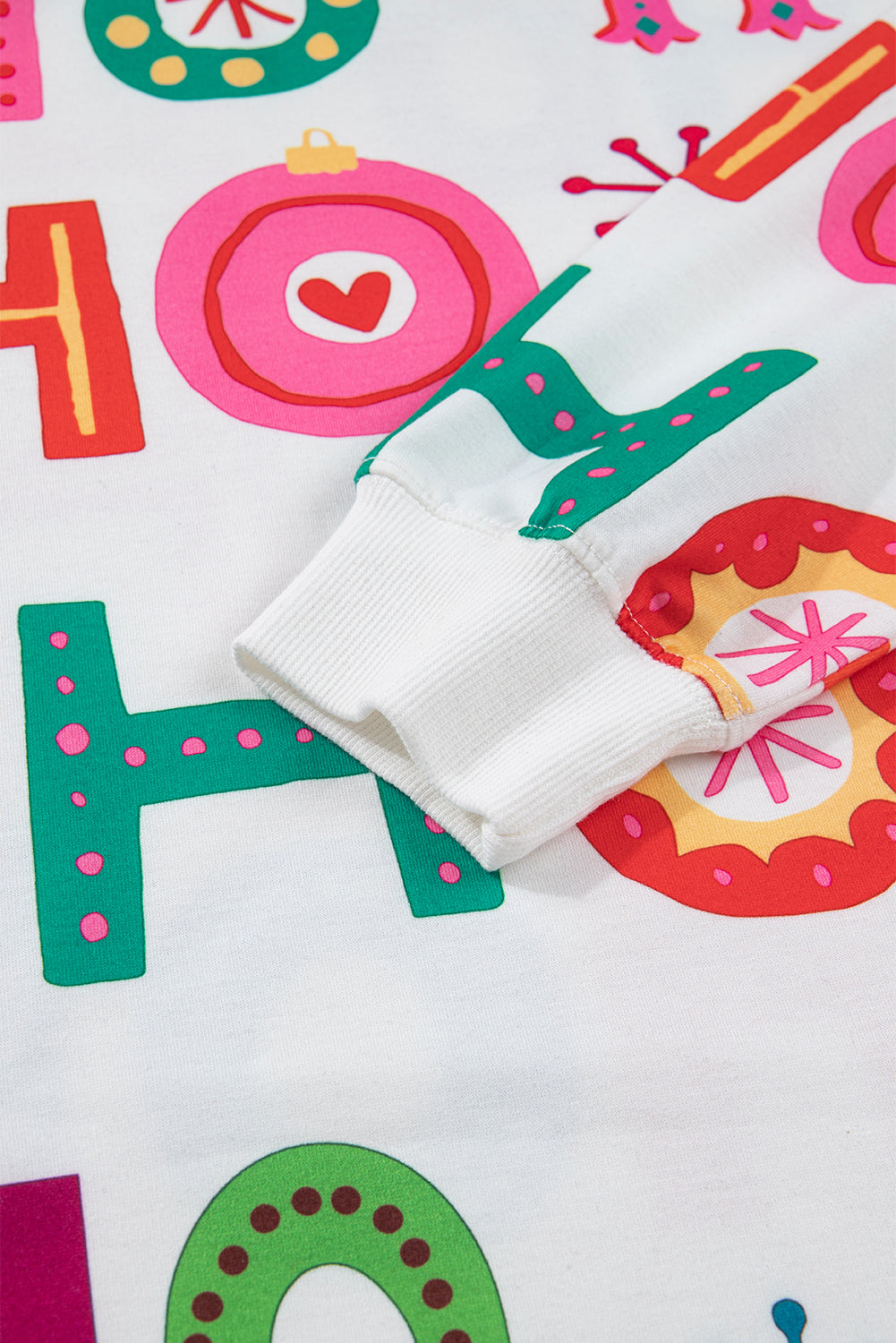 Pink Santa Claus Graphic Christmas Tree Pajama Set