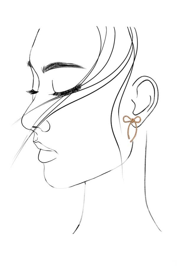 Rope Twist Bow Post Earrings