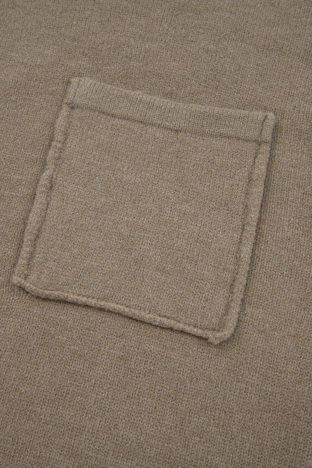 Dark Khaki Pocket Pullover Sweater