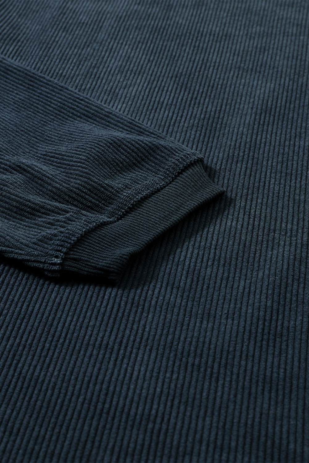 Apricot Drop Shoulder Crinkle Rib Oversized Sweatshirt