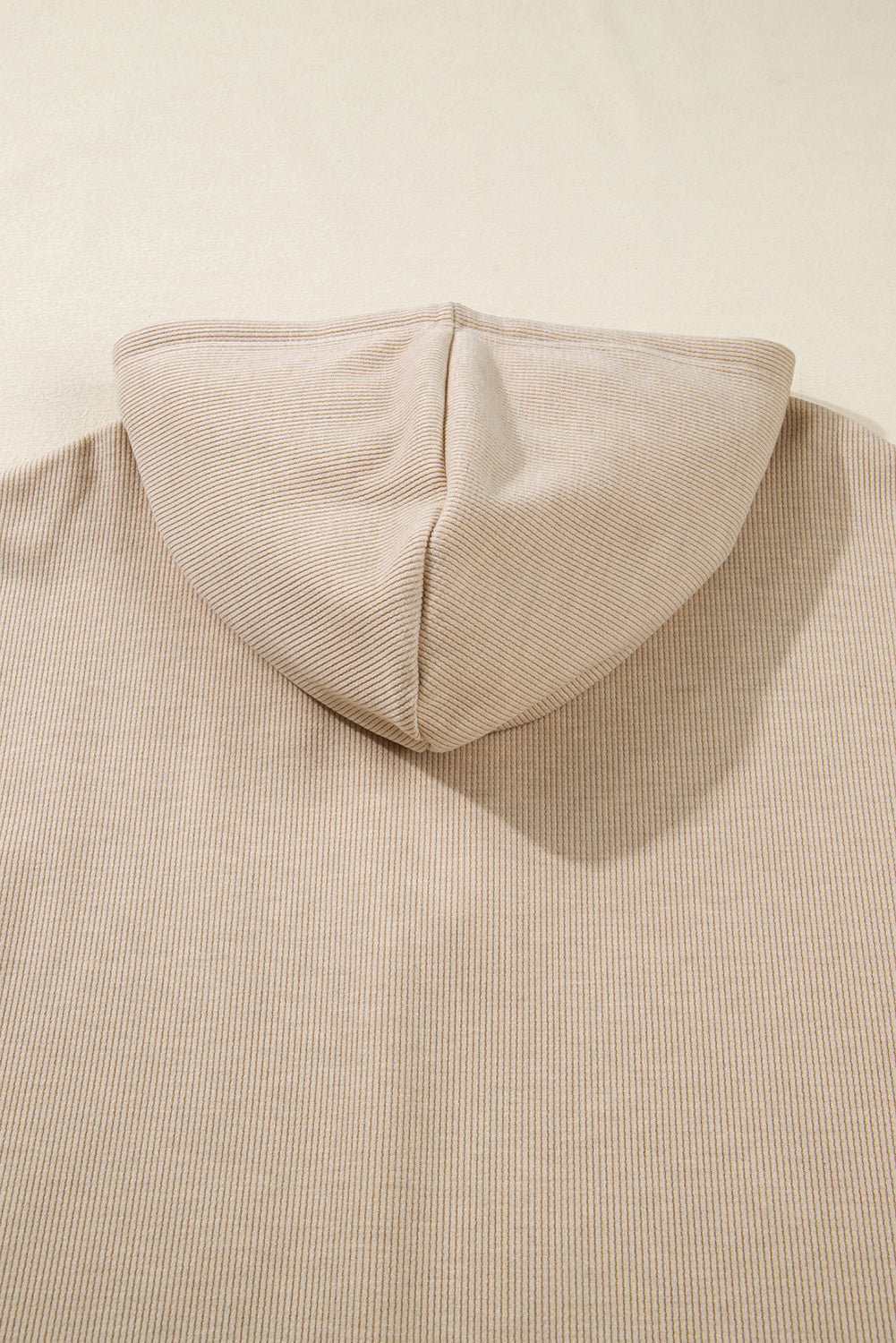 Jet Stream Drawstring Pullover Hoodie and High Waist Pants Corduroy Suit