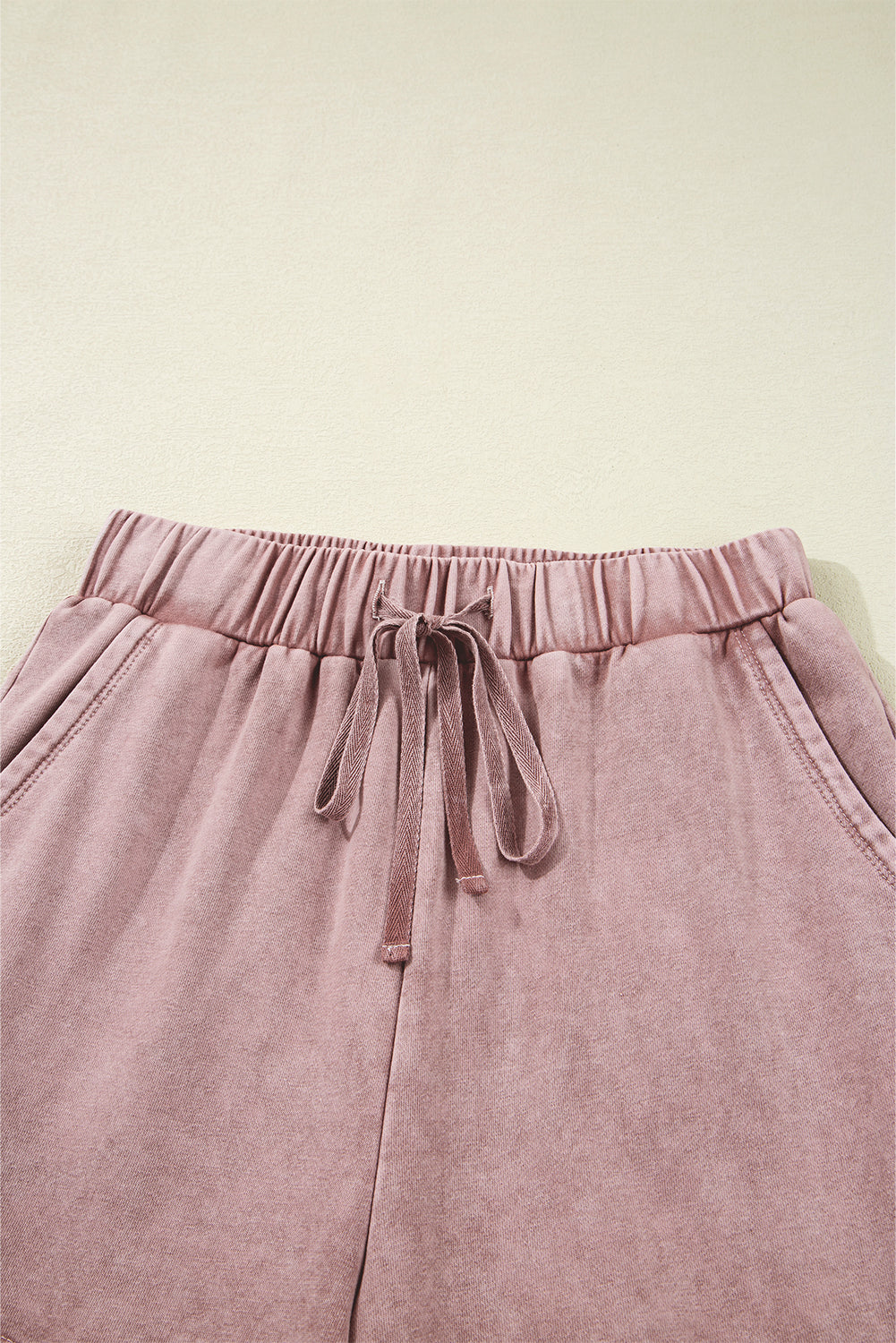 Black Mineral Wash Tiered Wide Leg Patchwork Drawstring Pants