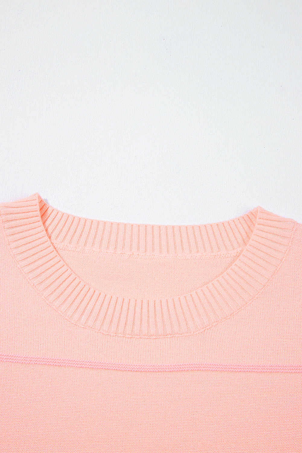 Orchid Petal Striped Half Sleeve Drop Shoulder Sweater