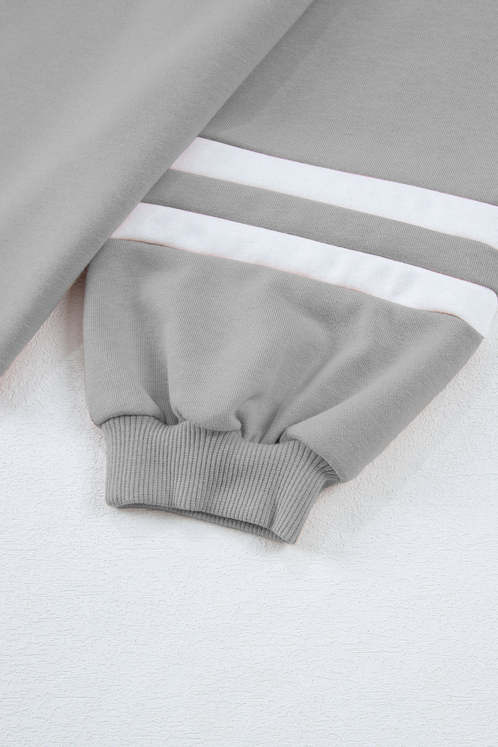 Black Contrast Trim Long Sleeve Pullover and Pants Set