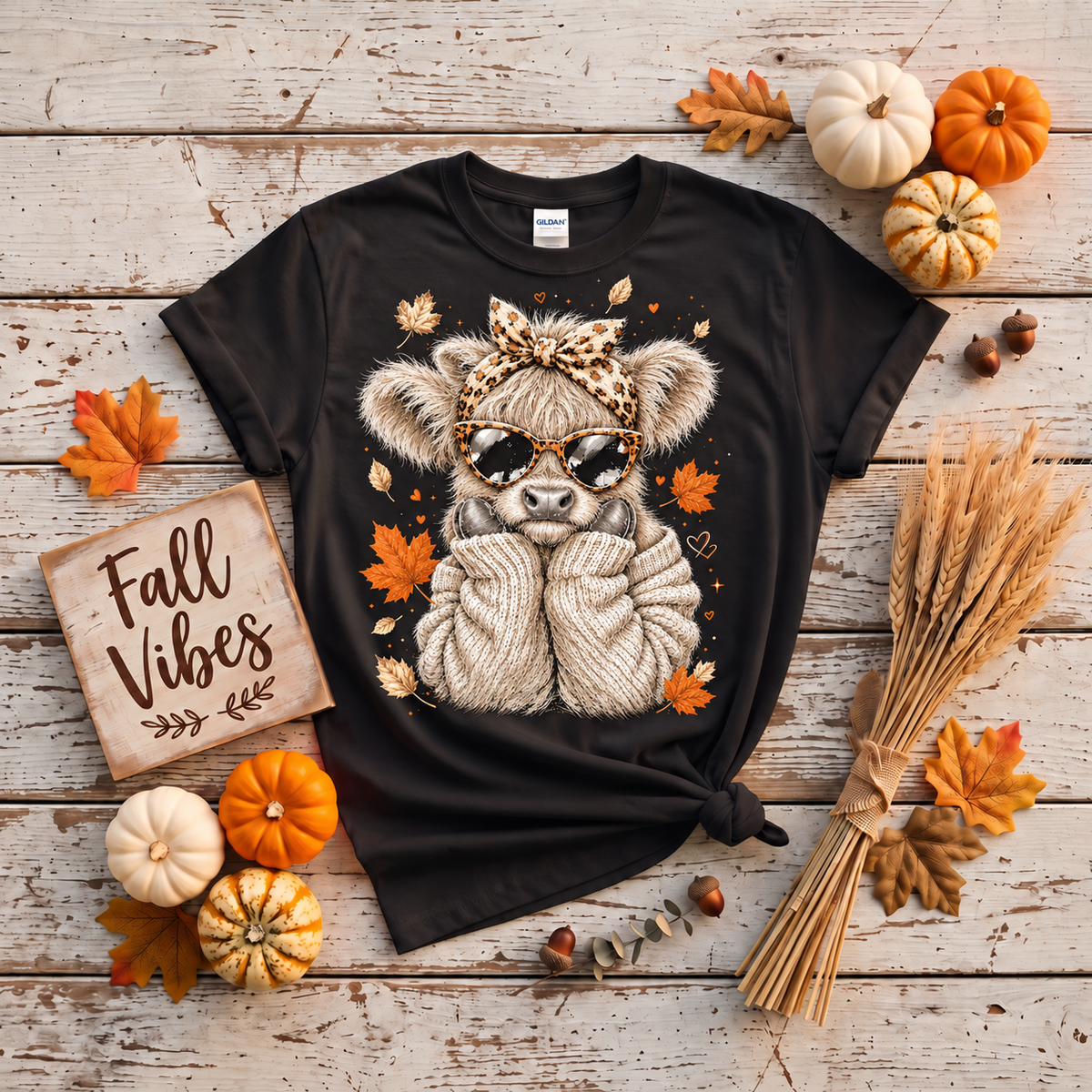 Fall MOO-d: Cozy Cow Graphic Tee