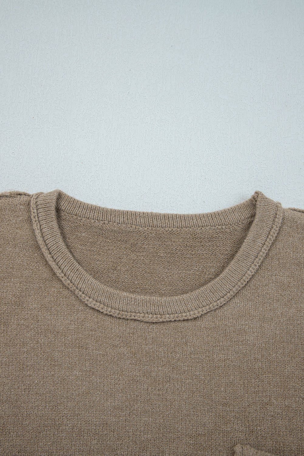 Dark Khaki Pocket Pullover Sweater