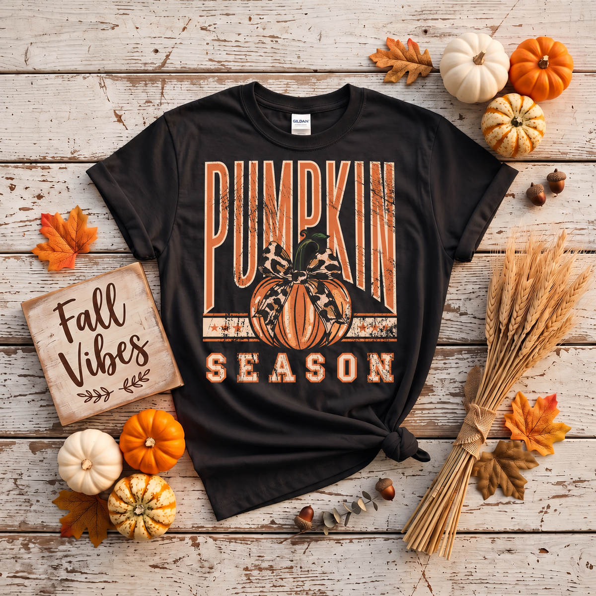 Pumpkin Season Duck & Camo Bow Graphic Apparel