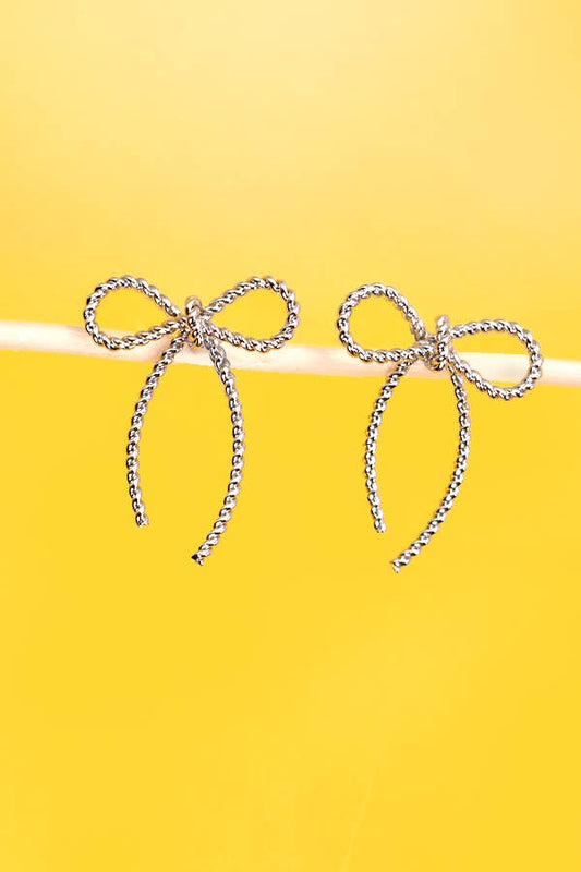 Rope Twist Bow Post Earrings
