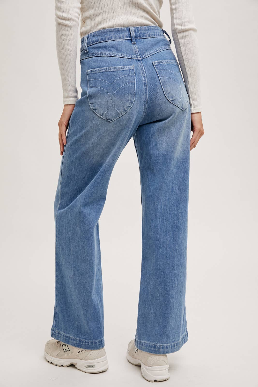 High Rise Wide Leg Denim Jeans