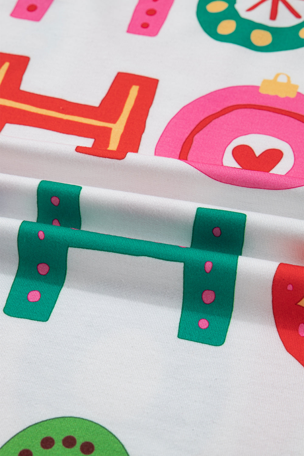 Pink Santa Claus Graphic Christmas Tree Pajama Set