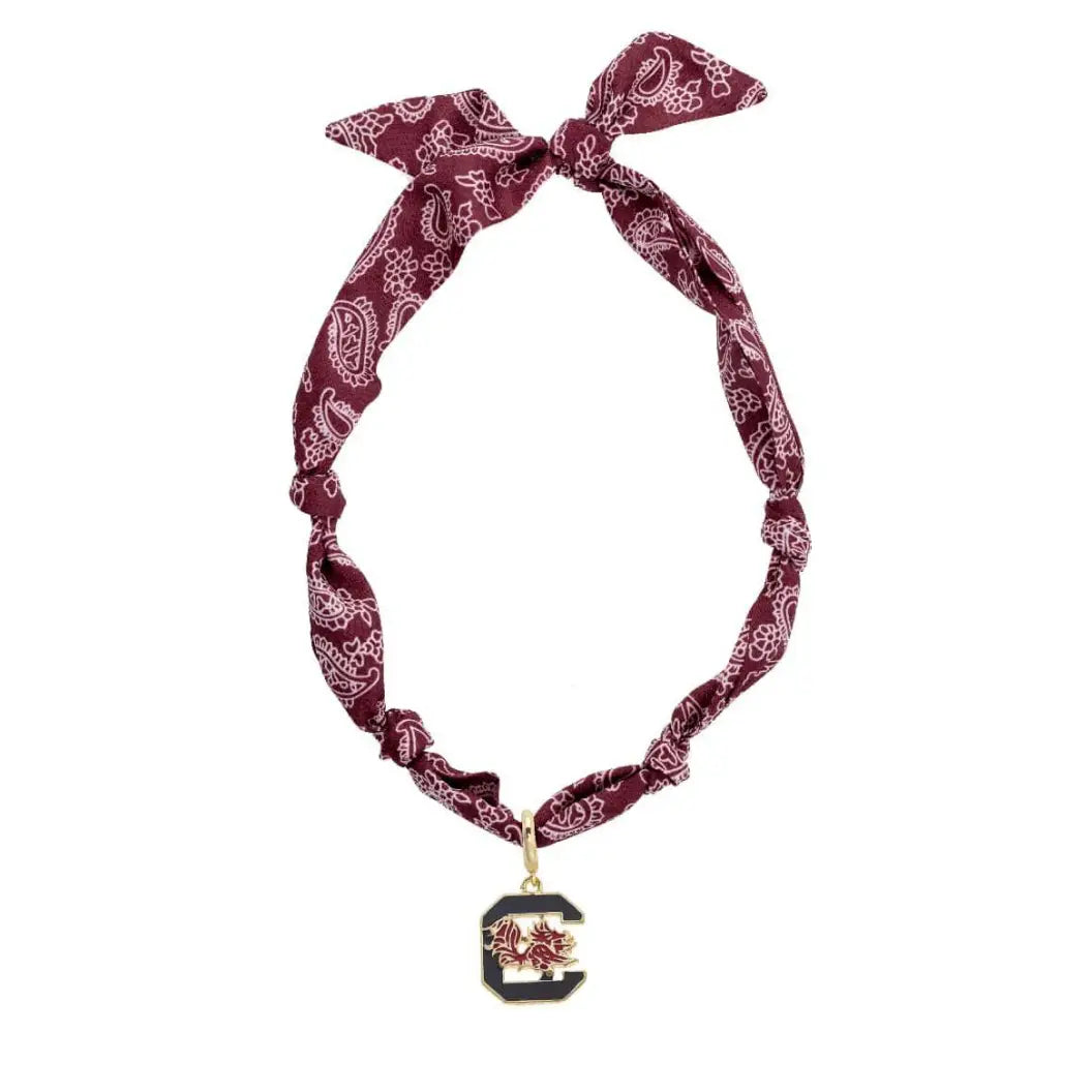 South Carolina Gamecocks Logo Bandana Scarf Necklace