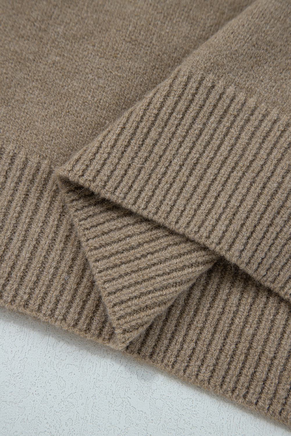 Dark Khaki Pocket Pullover Sweater