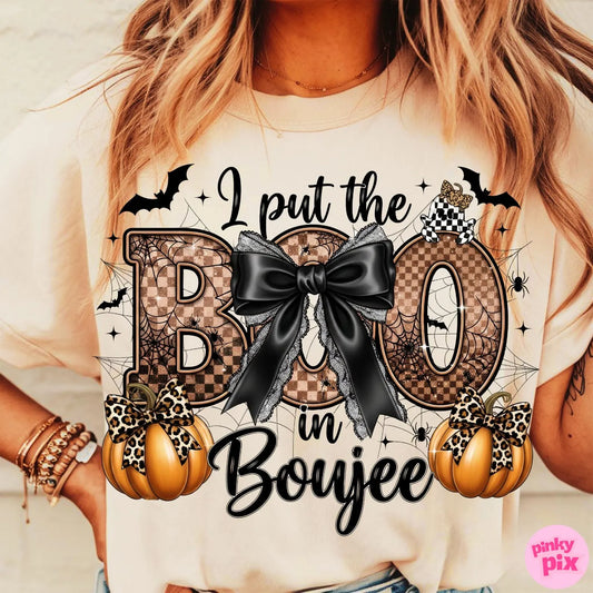 Custom Print Halloween T-Shirt Boo
